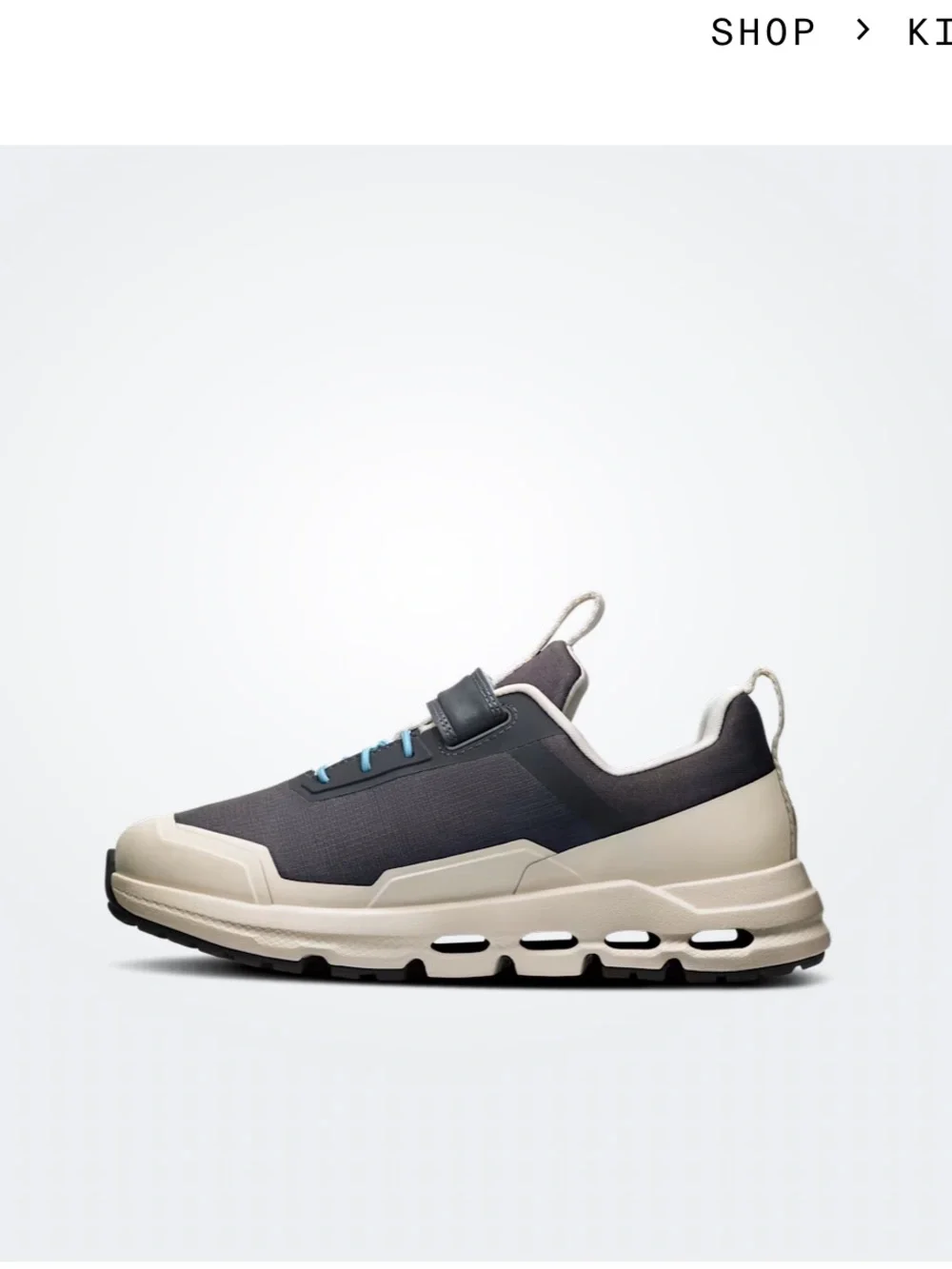 On Running Cloudhero Kids Waterproof Eclipse | Pearl size 2.5 preowned